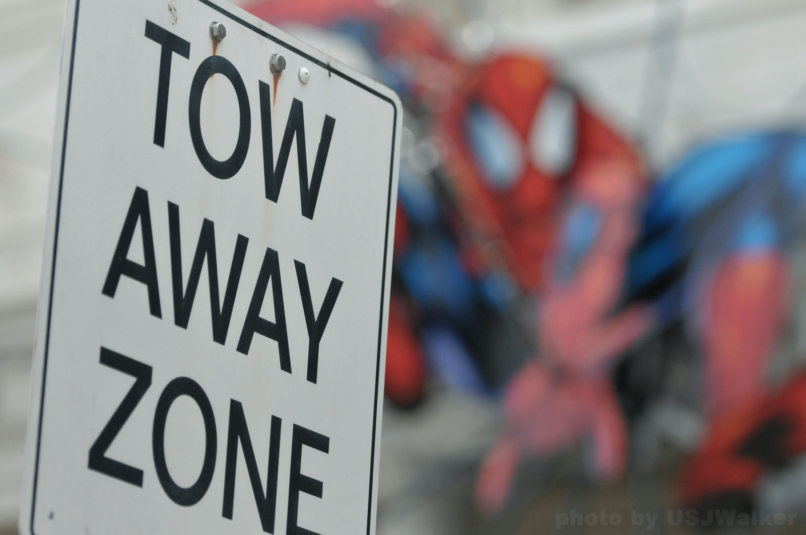 スパイダーマン前にて